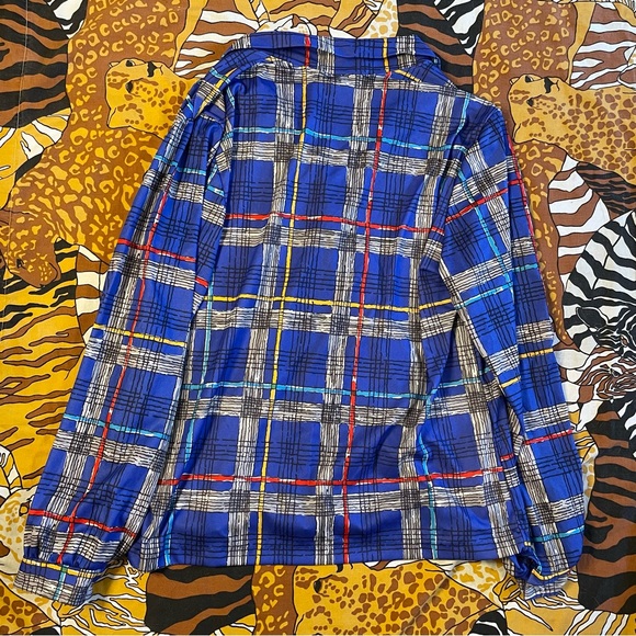 Vintage Blair of Warren, Pa blue plaid button-up shirt. Size large - Picture 5 of 6